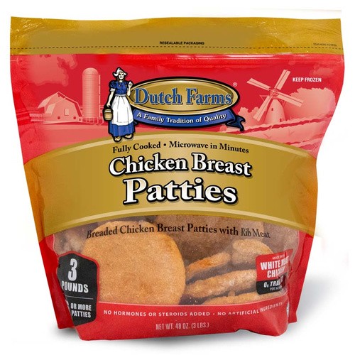 DUTCH FARMS CHICKEN PATTIES 48 OZ