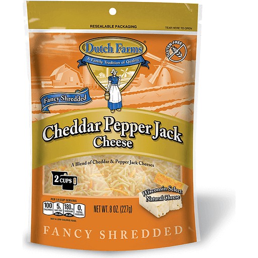 DUTCH FARMS FNCYCUT SHRED CHD PPR JK     8 OZ