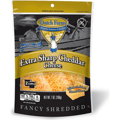 DUTCH FARMS FNCYCUT SHRED XSHARP CHD     8 OZ