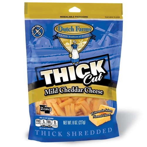 DUTCH FARMS THICKCUT SHRED MILD CHED 8 OZ