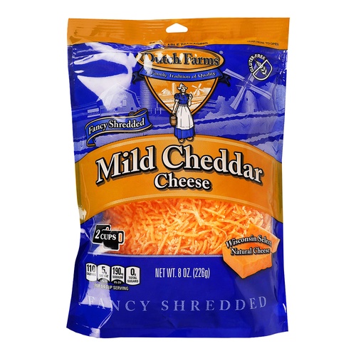 DUTCH FARMS FNCYCUT SHRED MILD CHED      8 OZ