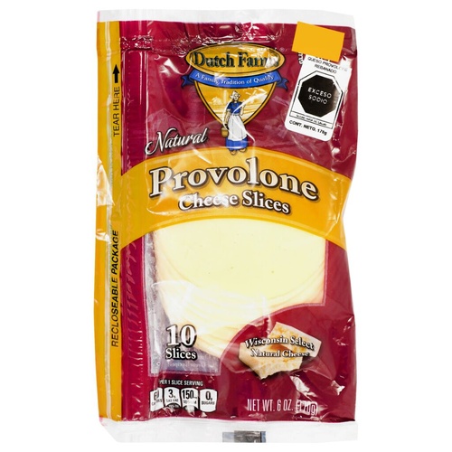 DUTCH FARMS SLICES PROVOLONE             6 OZ