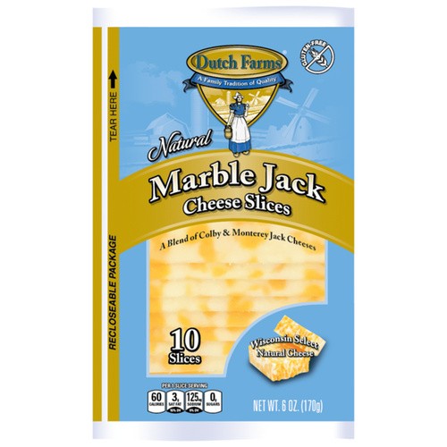 SLICES MARBLE JACK CHEESSE               6 OZ