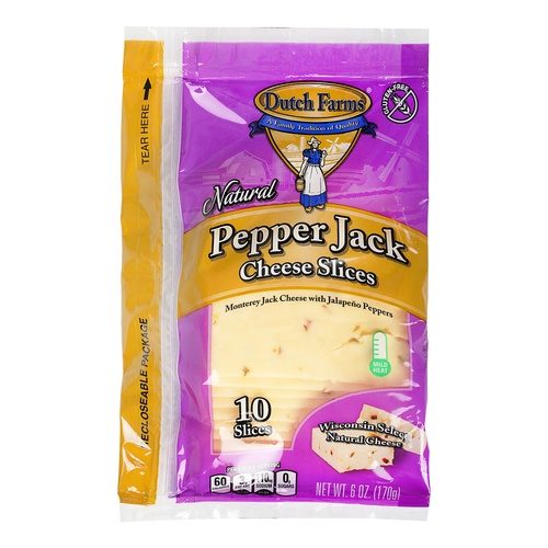 DUTCH FARMS SLICES PEPPER JACK           6 OZ