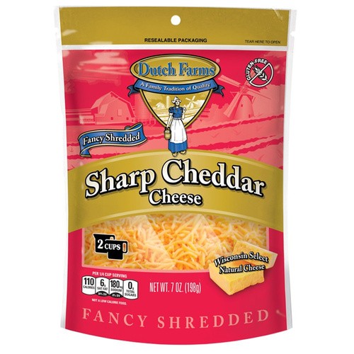 DUTCH FARMS FNCYCUT SHRED SHARP CHED     7 OZ
