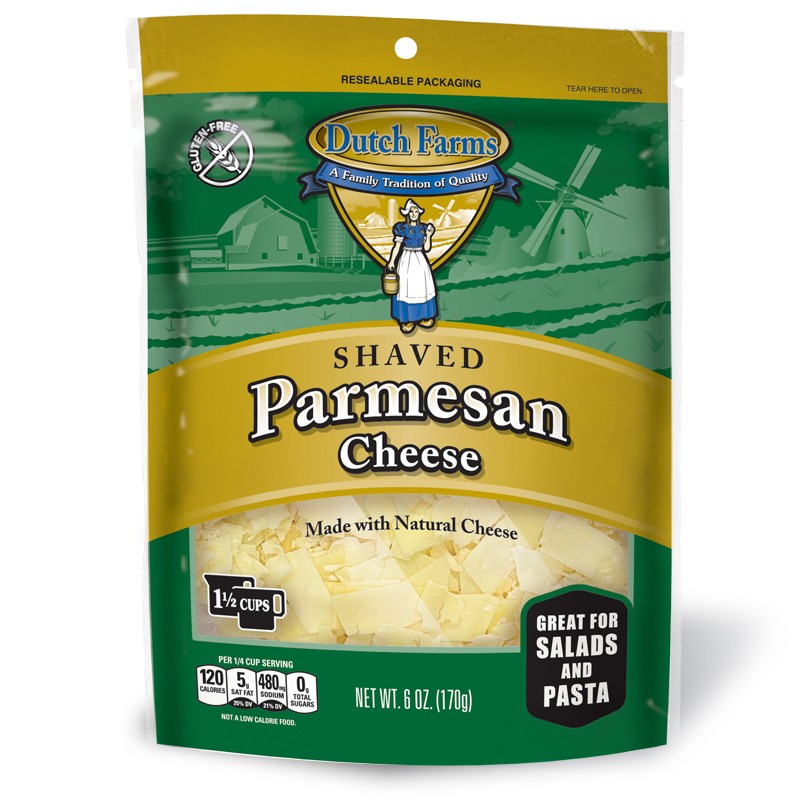 DUTCH FARMS SHAVED PARMESAN CHEESE 6 OZ