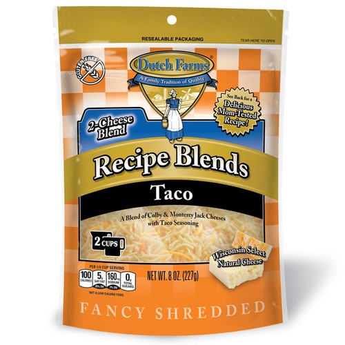 DUTCH FARMS RECIPE BLEND SHRED TACO 8 OZ