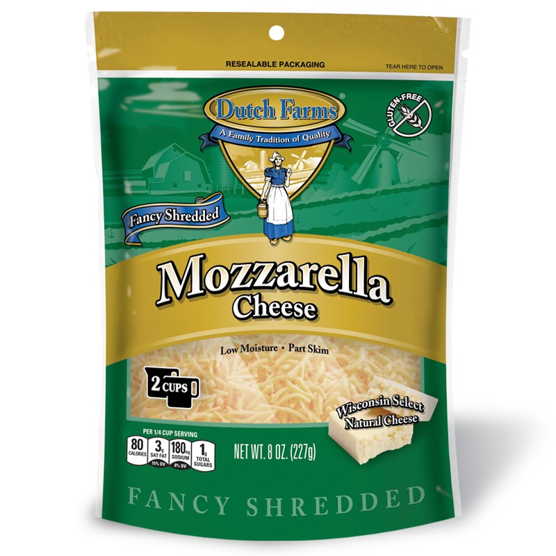 Dutch Farms Fancy Cut Shredded Mozzarella Cheese 8 OZ