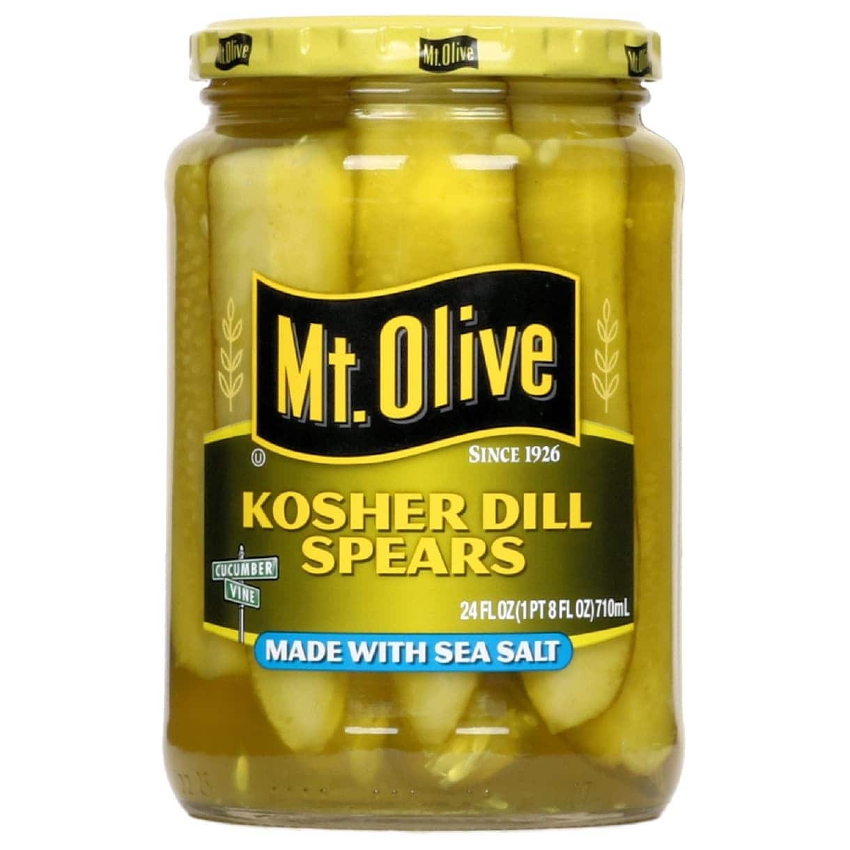 MT OLIVES KOSHER DILL SPEARS SEA SAL 24 OZ