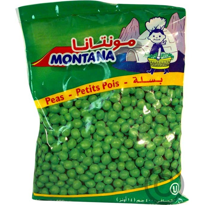 MONTANA GREEN PEAS FROZEN 400 GM