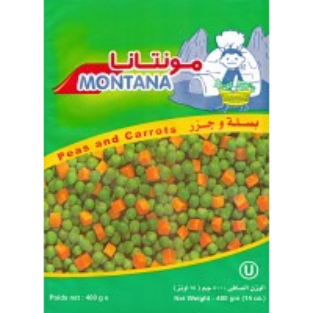 MONTANA PEAS & CARROTS FROZEN 400 GM