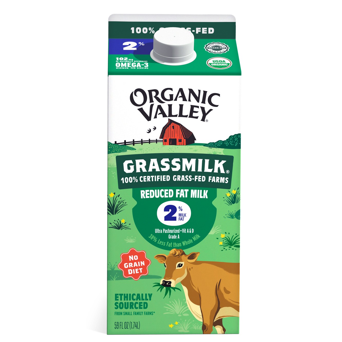 OR VALLY GRASS MILK 2% 1.89 LTR
