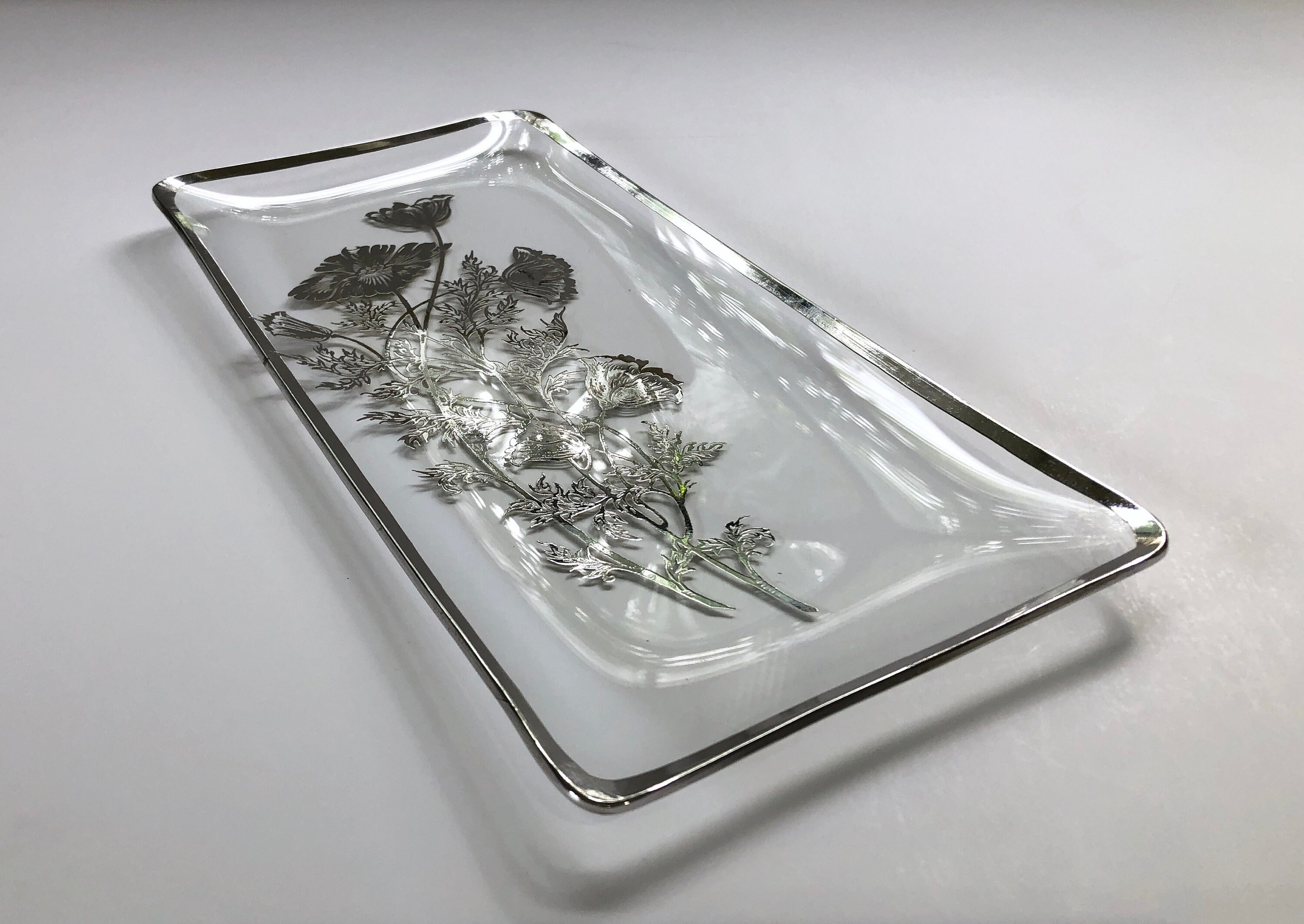 Glass Tray Silver Balaji 1 EACH