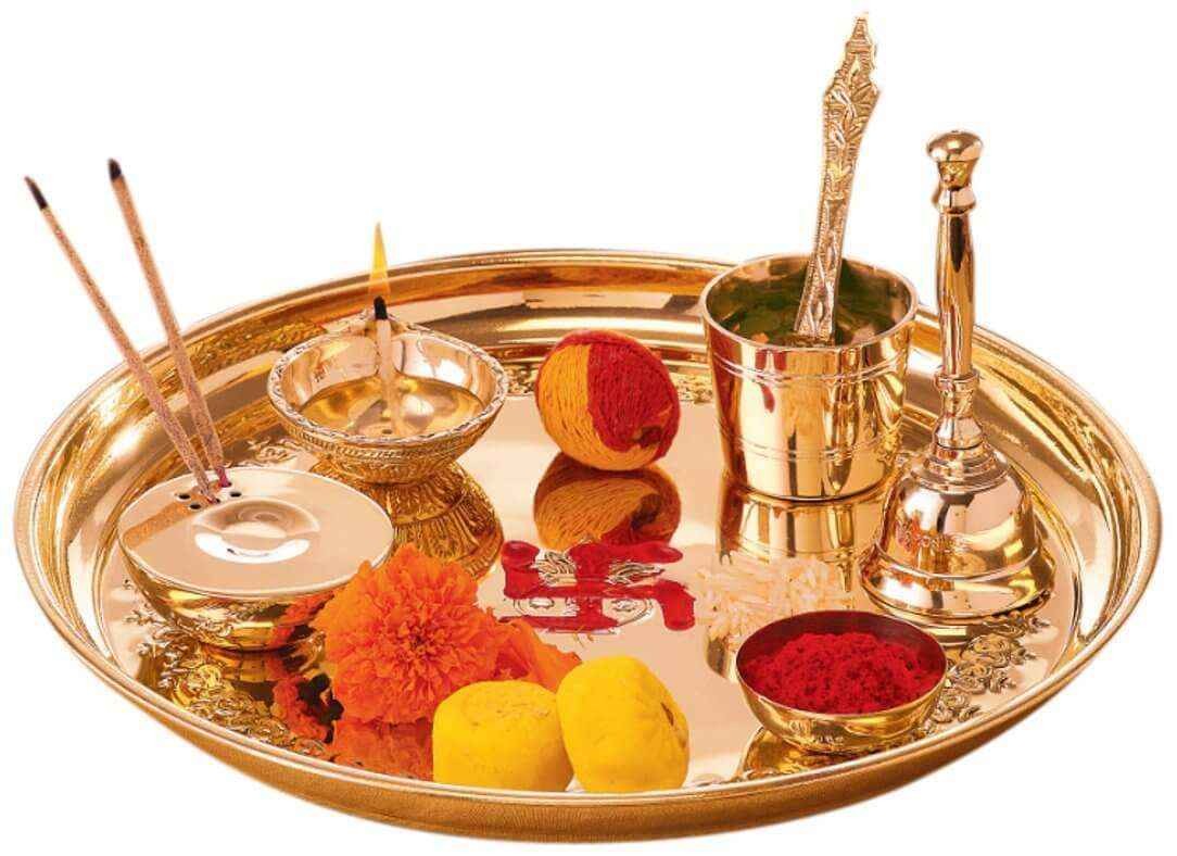 Balaji Copper Pooja Set 1 EACH