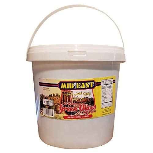 Mid East Alkora Green Olives 5 LBS