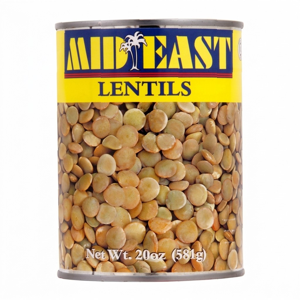 Mid East Green Lentils Cans 20 OZ
