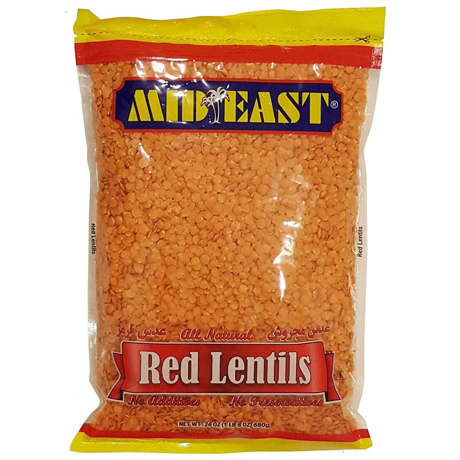Mid East Red Lentils 24 OZ