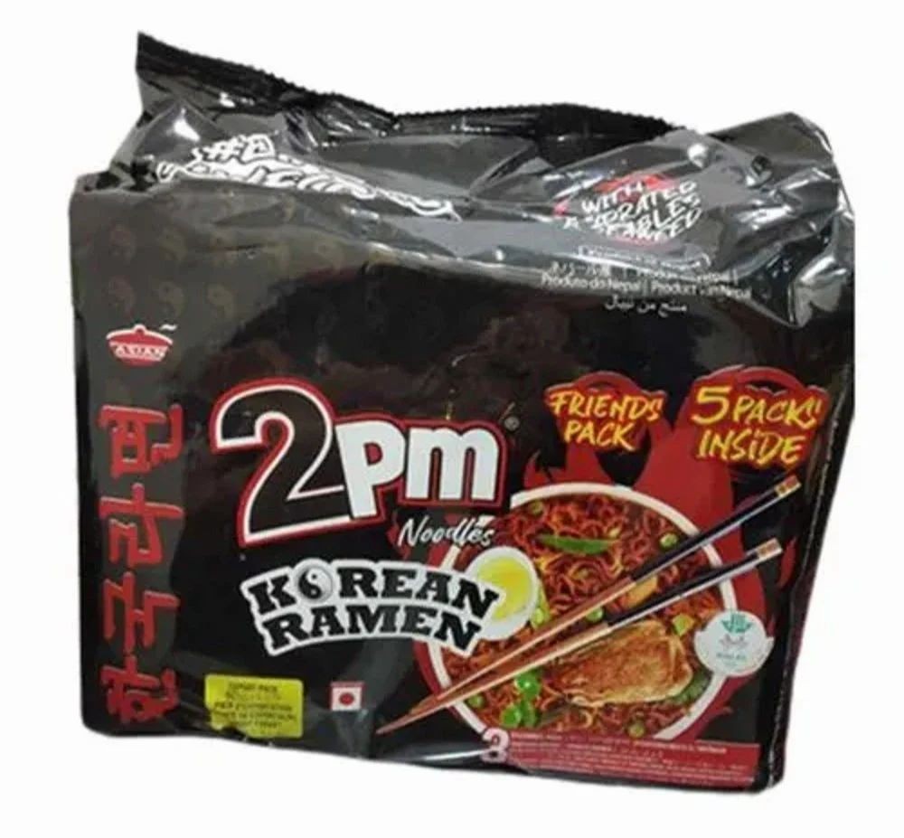 2 PM KOREAN RAMEN NOODLES VEG 5 PACK