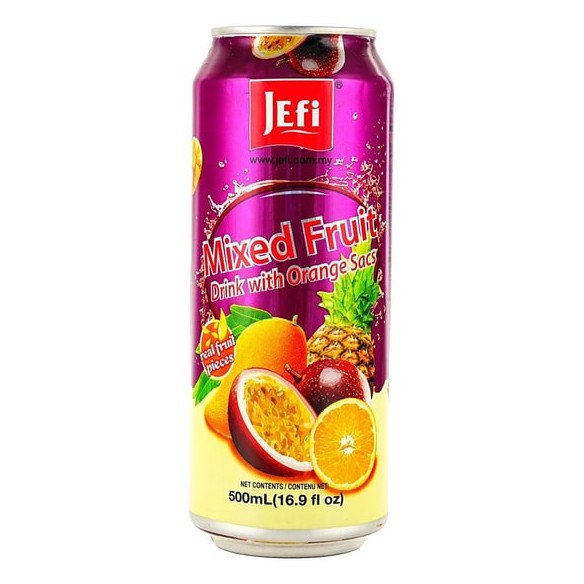 Jefi Mixed Fruit Drink With Pulp 500 Ml