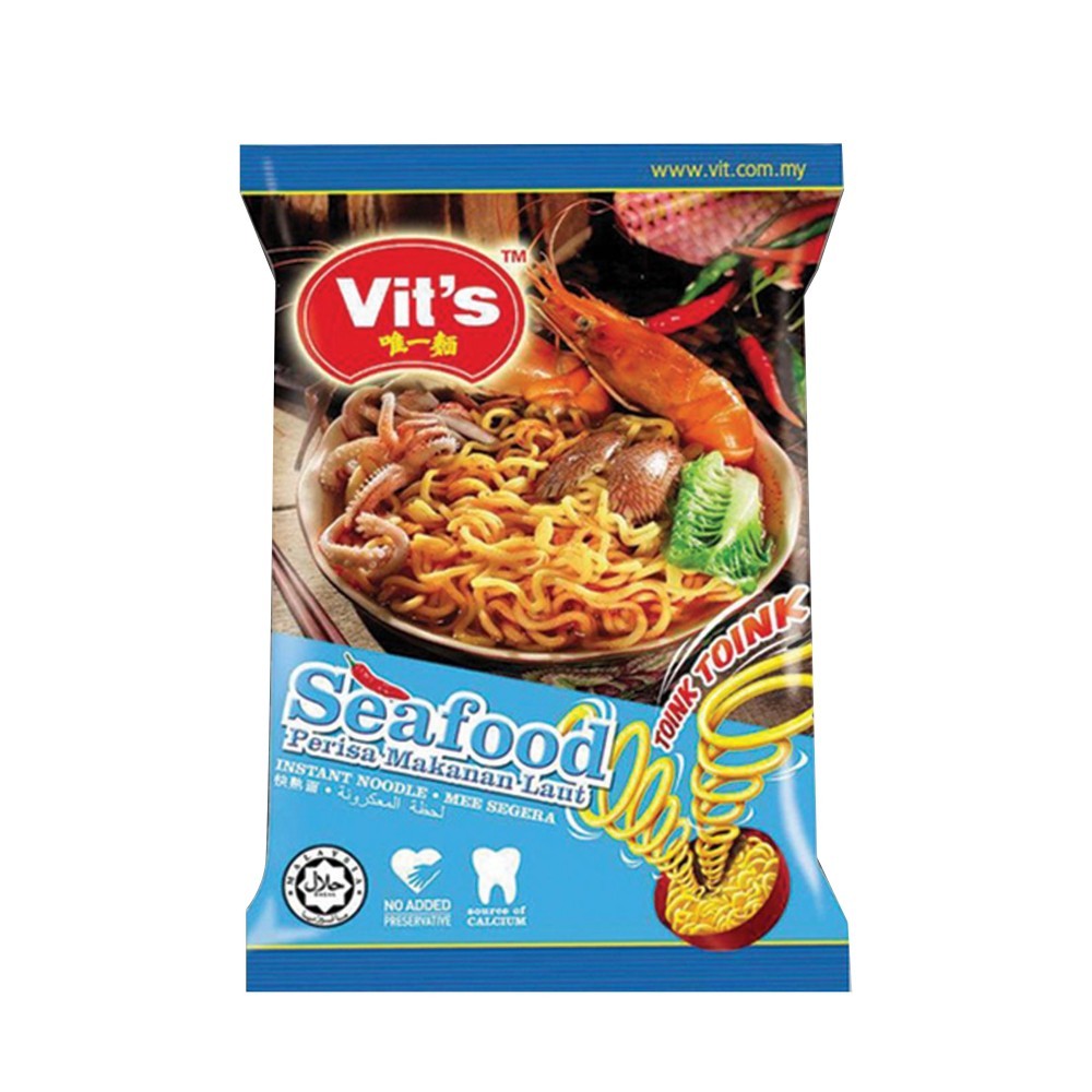 Vits Instant Noodles   Seafood Flavour No Added Preservatives  78 GM