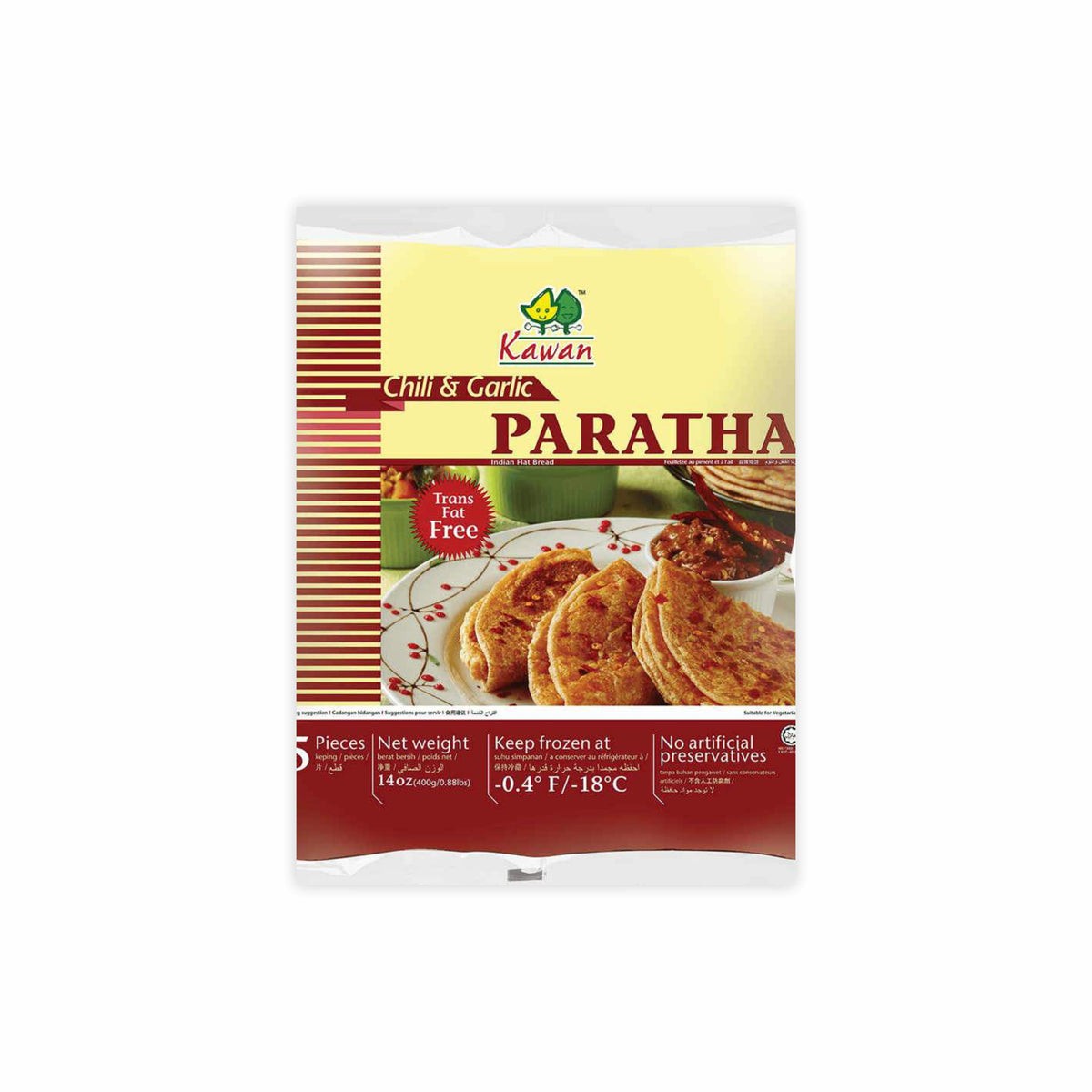 CHILLI&GARLIC PARATHA KAWAN 14 OZ