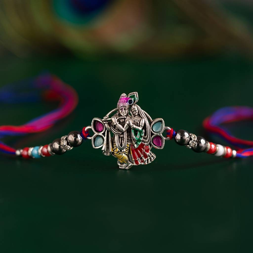 Radha Krishna Meenakari Rakhi 1 EACH