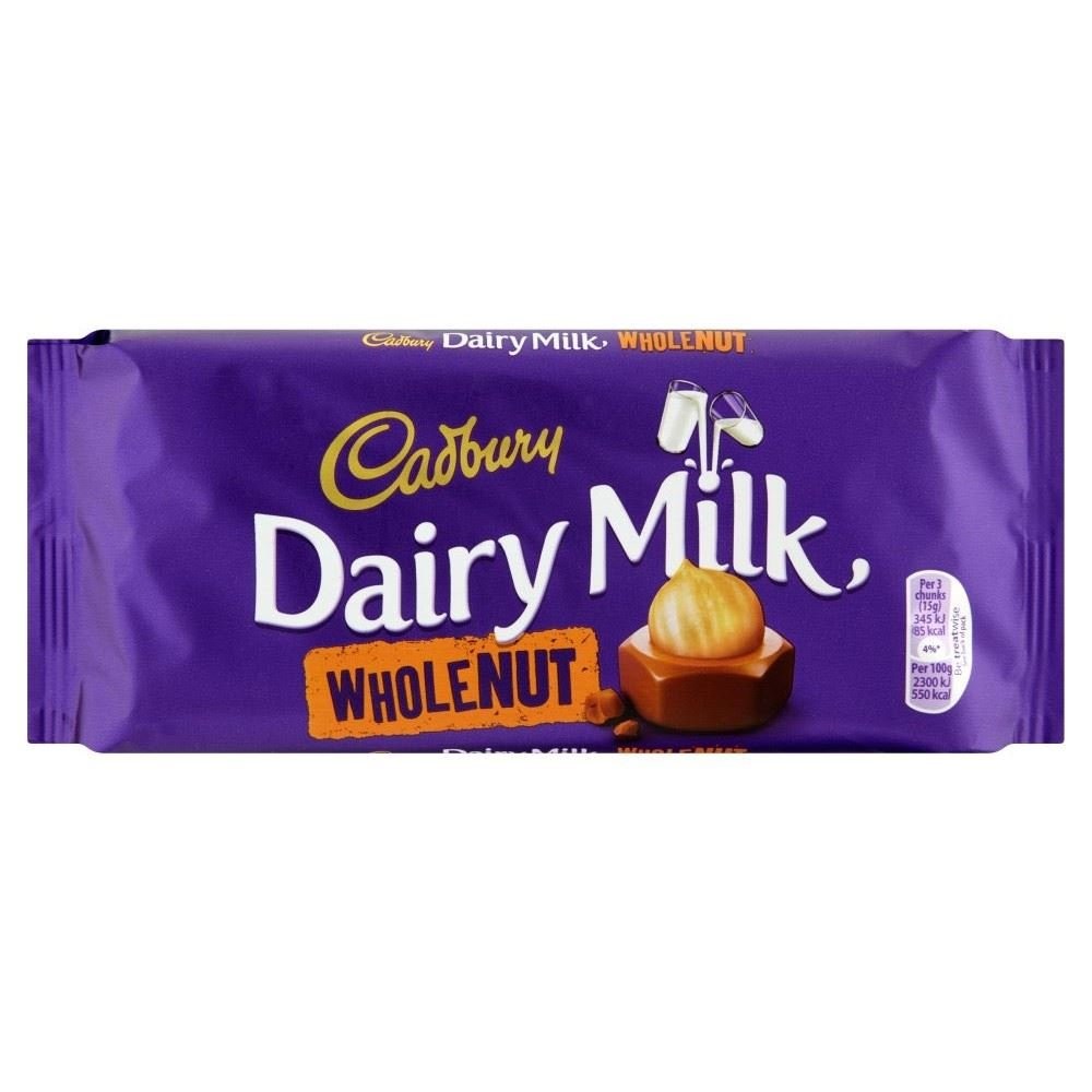 WHOLE NUT DAIRY MILK CADBURY 45 GM