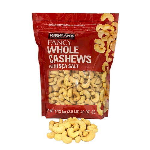 Kirkland Signature Organic Whole Salted Cashews 1.13 KG
