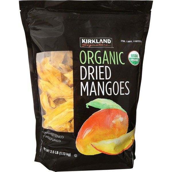 Kirkland Organic Dried Mangoes 2.5 LBS