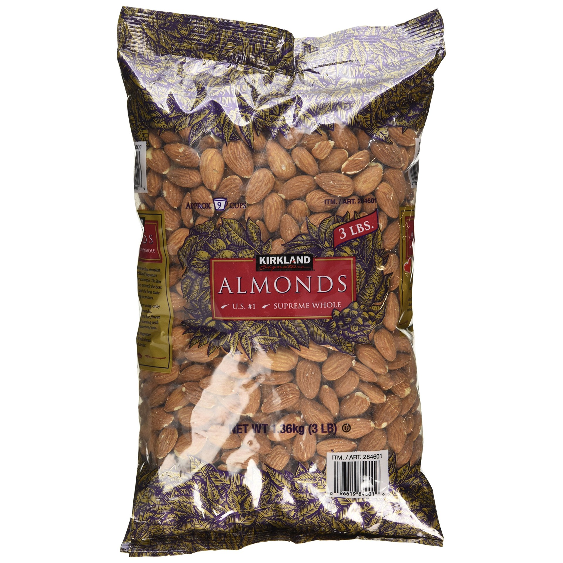 Kirkland Signature Supreme Whole Almonds 3 LBS