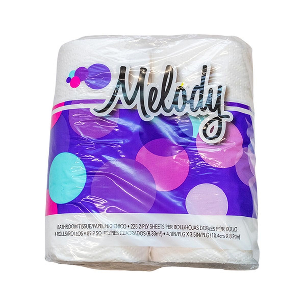 MELODY BATH TISSUE UNCENTED 4 ROLLS