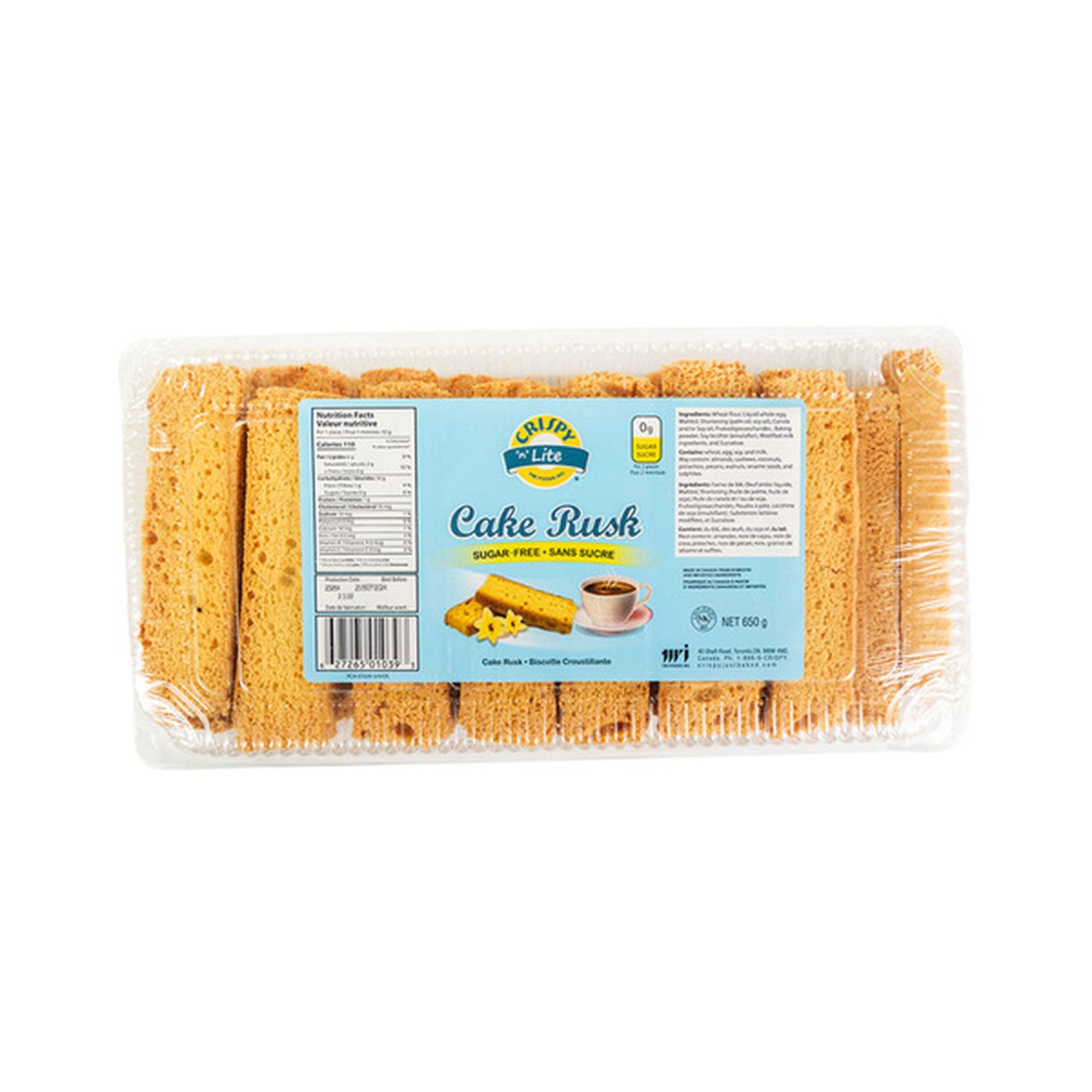 Crispy Sugar Free Cake Rusk 1.43 LBS
