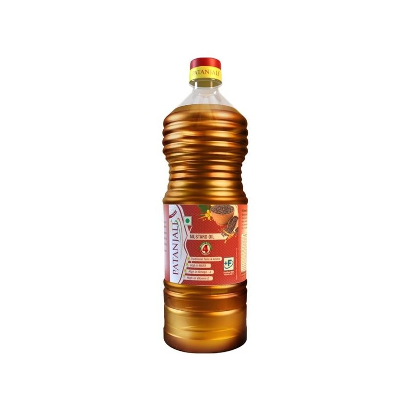Patanjali Kachi Ghani Mustard Oil 33.81 FLOZ