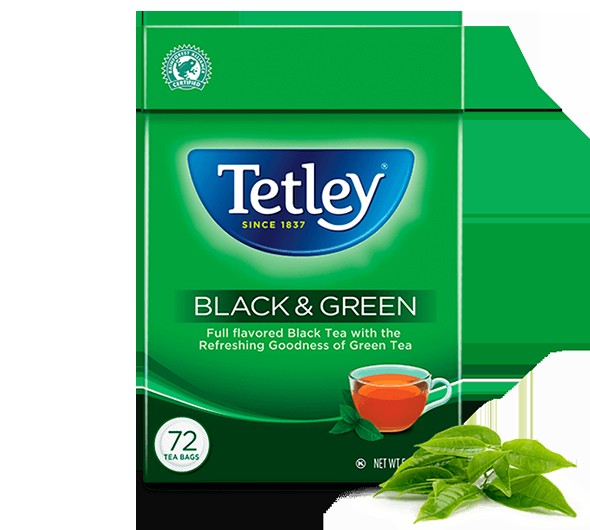 Tetley Black & Green Tea Bags 72 Each