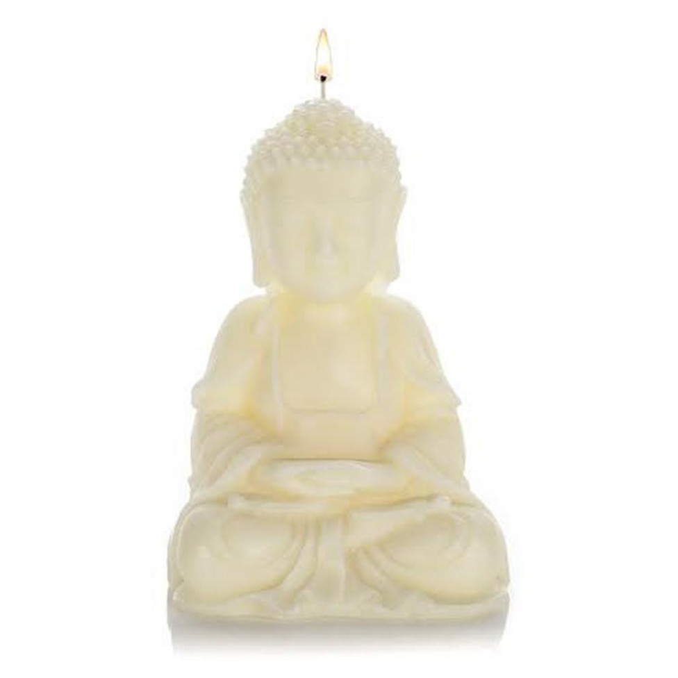 White Buddha Candle 1 EACH