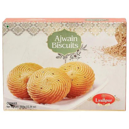 LYALLPURS AJWAIN BISCUITS 350 GM