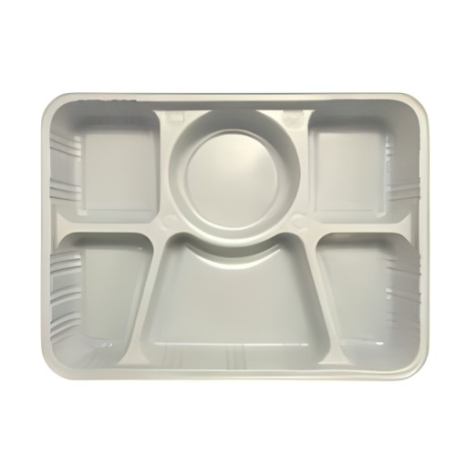 6 Compartment Plastic Plate 1 COUNT