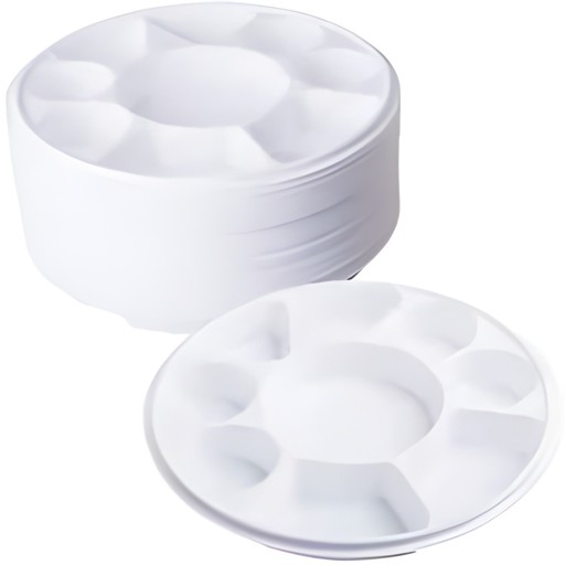 9 Compartment Plastic Plate 1 COUNT