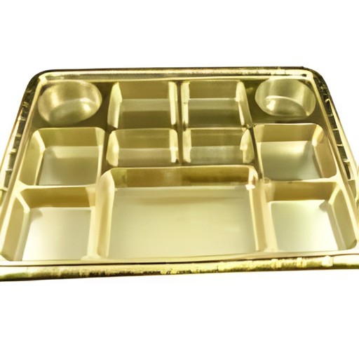 11 Compartment Gold Plate 1 COUNT