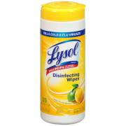 LYSOL DISINFECTING WIPES LEMON SCENT