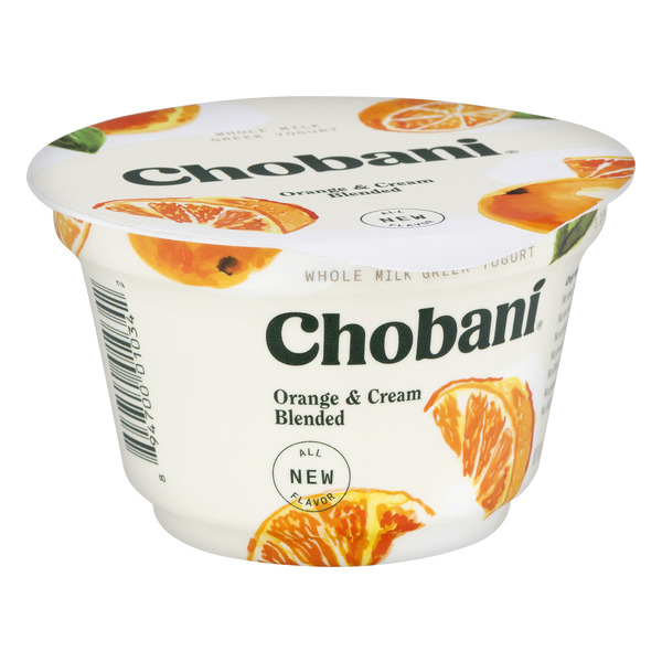 Yogurt   Chobani Greek  Low Fat  Orange And Cream Blended