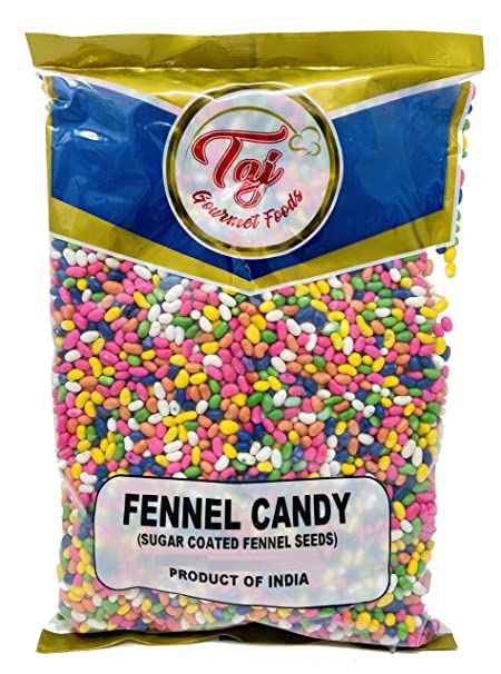 TAJ Premium Indian Fennel Candy Sugar Coated Fennel Seeds (Saunf)