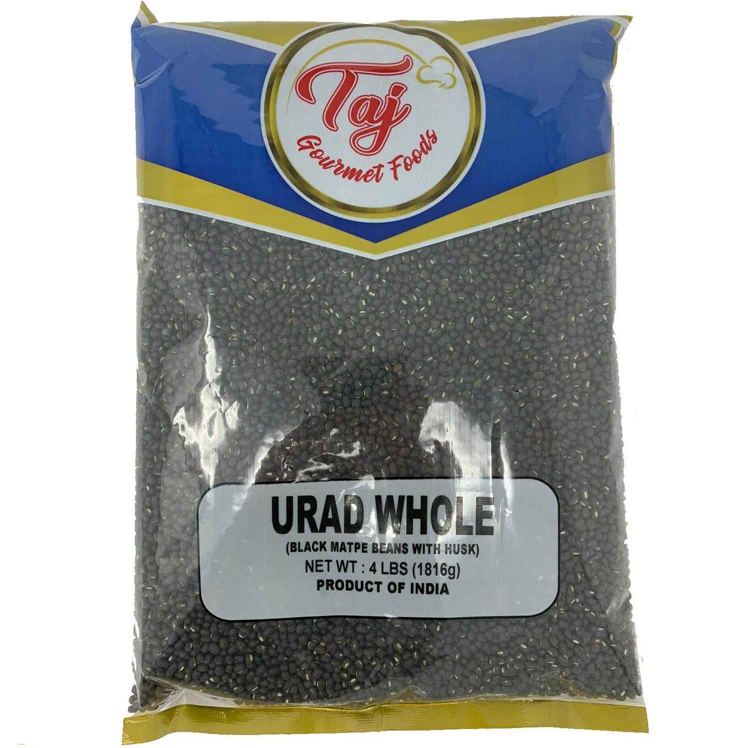 TAJ Premium Indian Urad Whole Gota Black Lentils