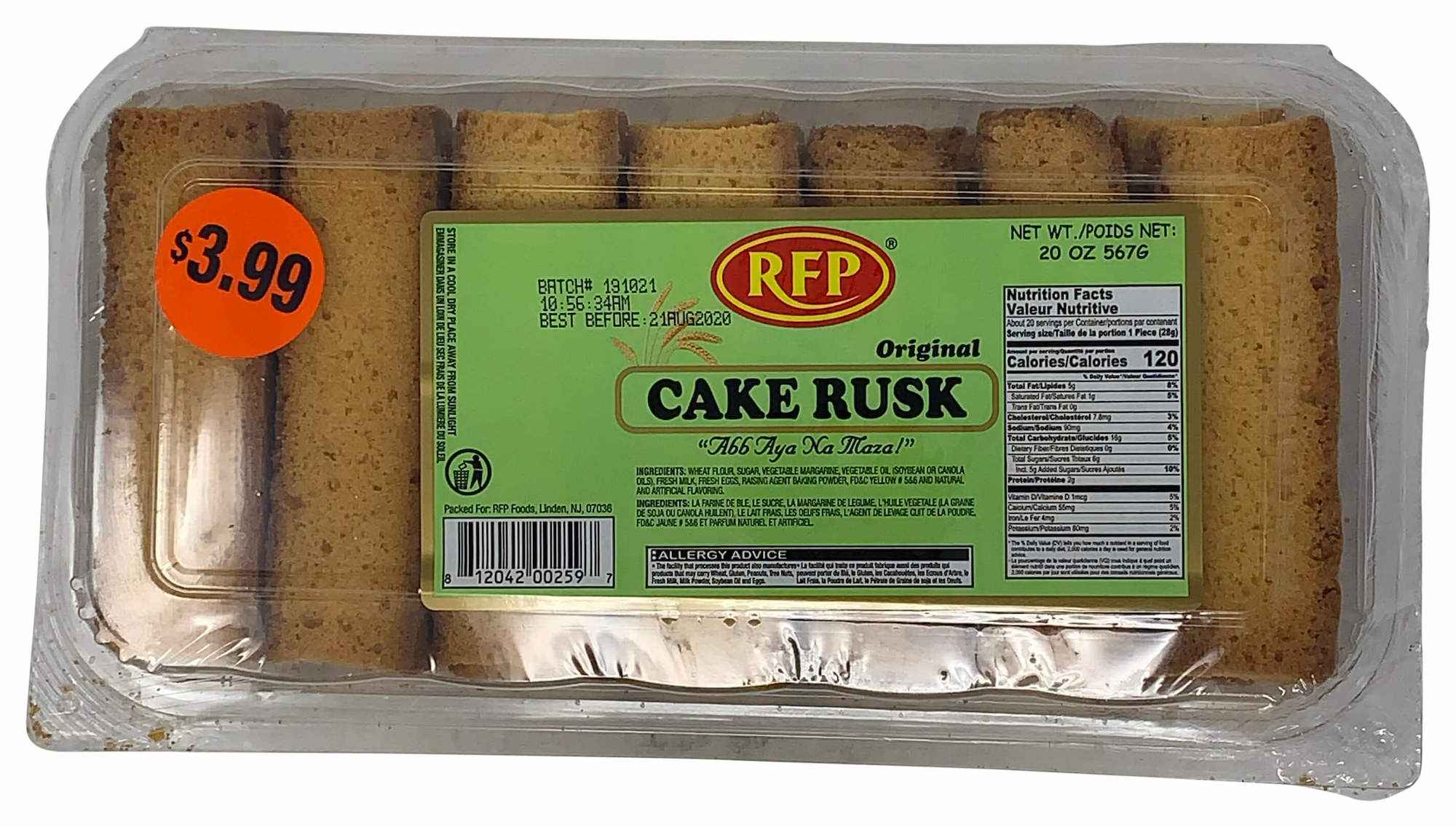 RFP Original Cake Rusk