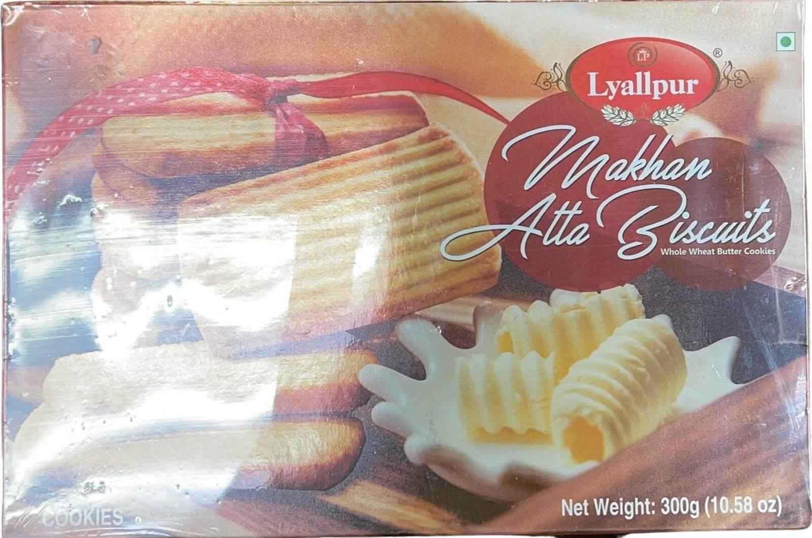 Lyallpur Makhan Atta Cookies Biscuits (Whole Wheat Butter Cookies)