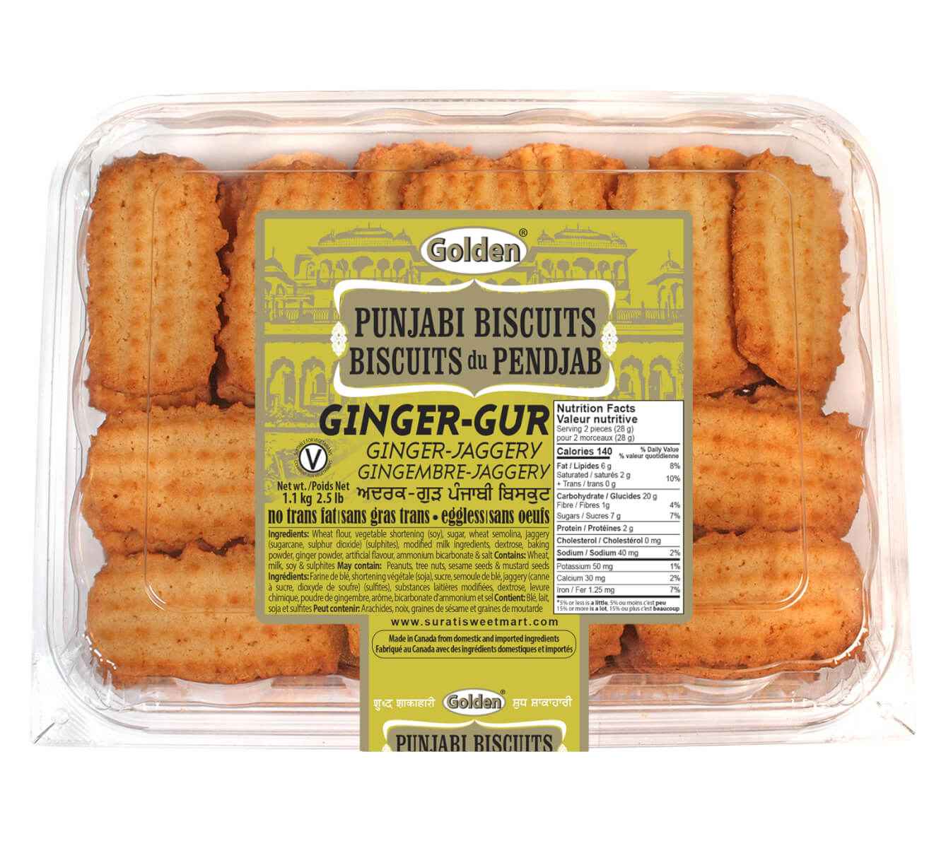 Golden Ginger Gur Punjabi Cookies Biscuits