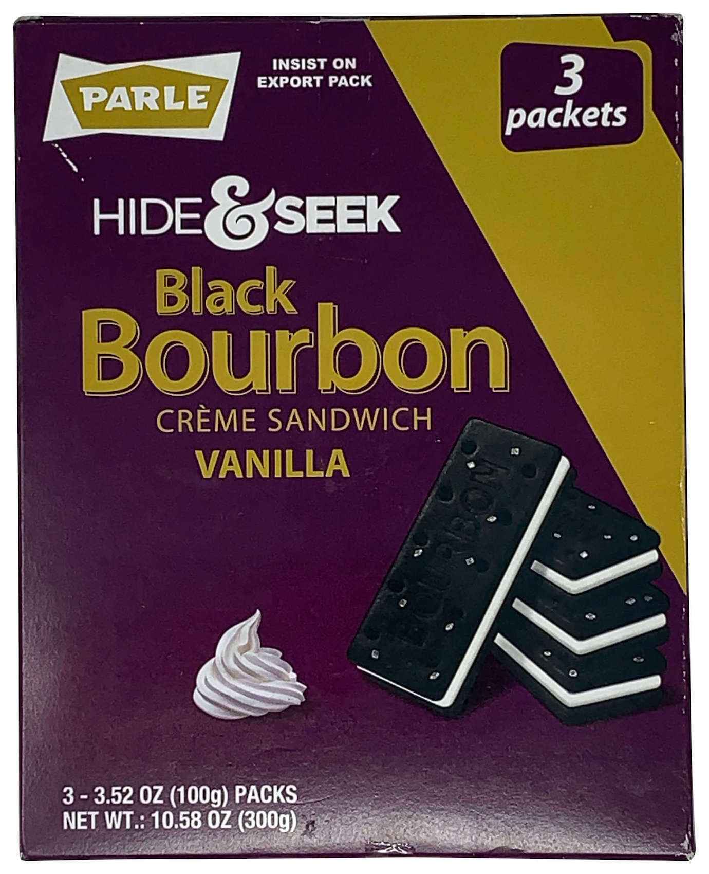 Parle Hide And Seek Black Bourbon Vanilla Creme Sandwich