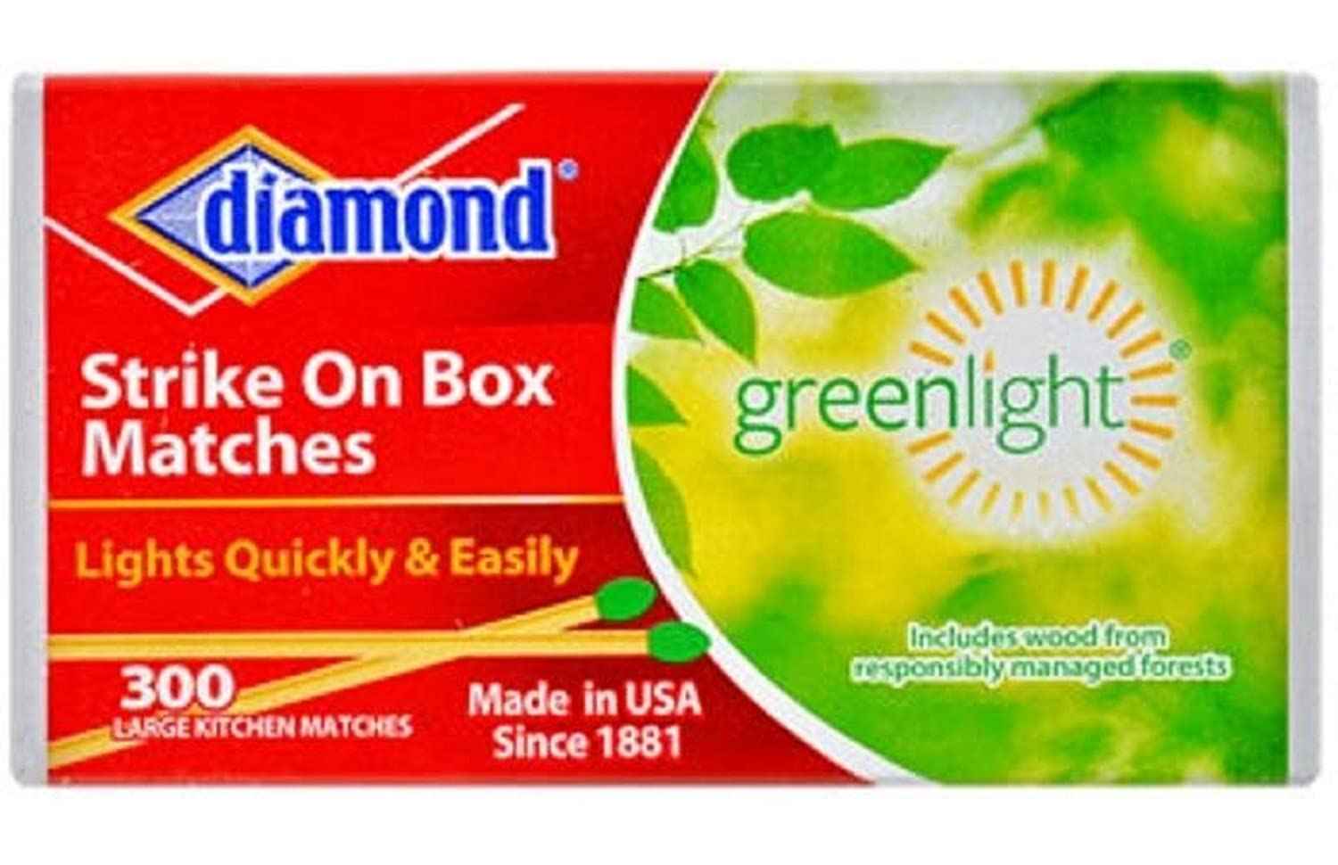 Diamond Greenlight Strike On Box Matches