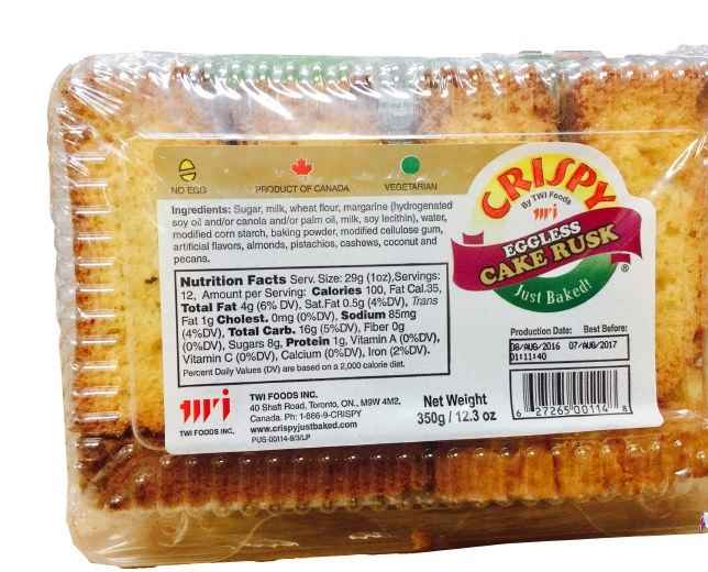 Golden Eggless Cake Rusk