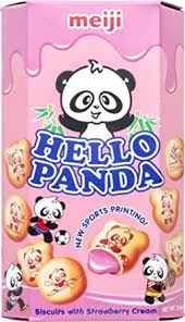 Meiji Hello Panda Strawberry Biscuits